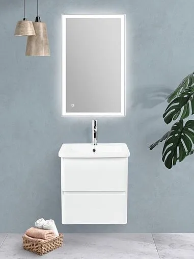 Тумба-умывальник подвесная BelBagno ALBANO-CER 50 Bianco Lucido ALBANO-CER-500-2C-SO-BL+12050-KL