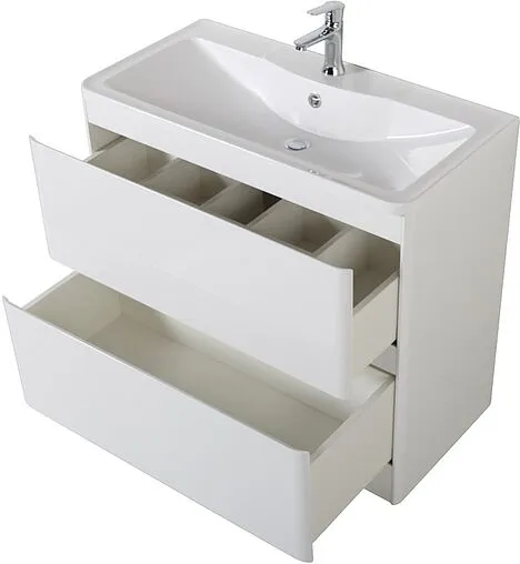 Тумба-умывальник подвесная BelBagno ALBANO 80 Bianco Lucido ALBANO-800-2C-PIA-BL+