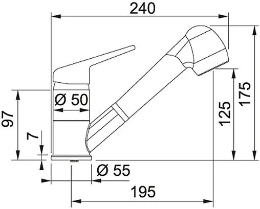 Смеситель для кухни с выдвижным изливом Franke Novara Plus pull-out белый 115.0470.669