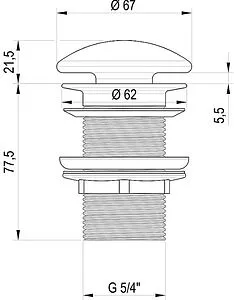 Выпуск без перекрытия для раковины без перелива Ravak белый X01695 Выпуск без перекрытия для раковины без перелива Ravak белый X01695, 2