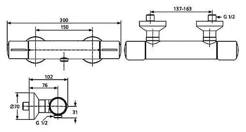 Термостат для душа Ideal Standard Melange хром A4279AA