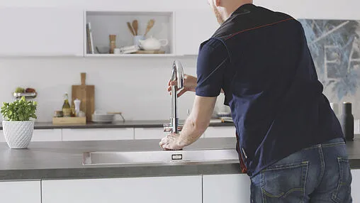 Смеситель для кухни с фильтром и встроенным нагревом воды Grohe Red II Duo хром 30079001