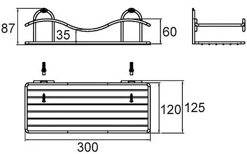 Полка Milardo Shelf хром 304W000M44