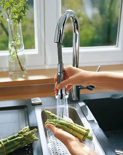 Смеситель для кухни с выдвижным изливом Hansgrohe Talis Classic 240 2jet хром 14863000