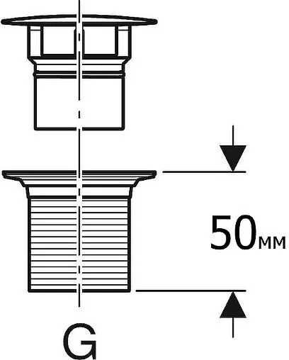Выпуск без перекрытия для раковины без перелива Geberit хром 152.050.21.1