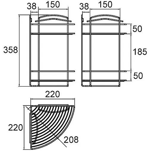 Полка Milardo Shelf хром 209WC20M44