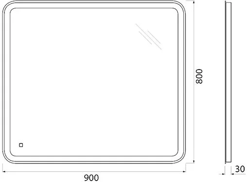 Зеркало с подсветкой BelBagno MARINO 90x80 SPC-MAR-900-800-LED-TCH