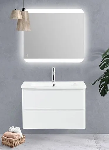 Тумба-умывальник подвесная BelBagno ALBANO-CER 80 Bianco Lucido ALBANO-CER-800-2C-SO-BL+12080-KL