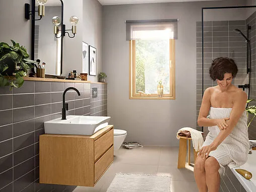 Смеситель для раковины Hansgrohe Rebris E 210 чёрный матовый 72576670