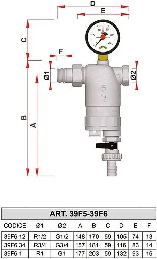 Фильтр тонкой очистки воды 1&quot;н x 1&quot;в Far FA 39F6 1100