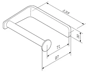 Держатель туалетной бумаги Am.Pm Inspire 2.0 хром A50A34100 Держатель туалетной бумаги Am.Pm Inspire 2.0 хром A50A34100, 2