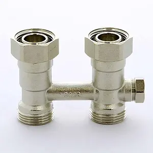 Узел нижнего подключения радиатора с байпасом прямой ¾"ек x ¾"ек Tiemme 3390007 Узел нижнего подключения радиатора с байпасом прямой ¾"ек x ¾"ек Tiemme 3390007, 3