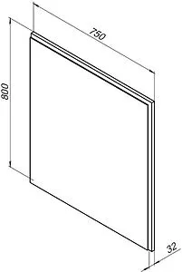 Зеркало с подсветкой Aquanet Nova Lite 75 дуб рошелье 00242258 Зеркало с подсветкой Aquanet Nova Lite 75 дуб рошелье 00242258, 2