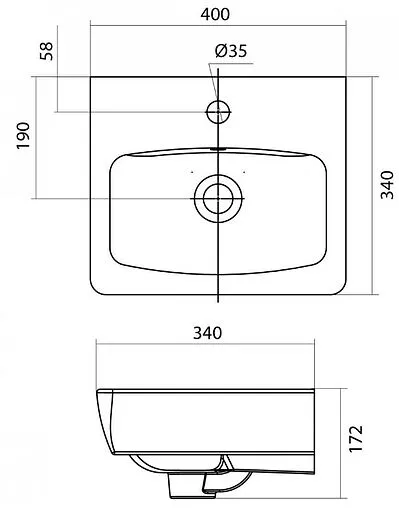 Раковина Santek Нео-40 белый 1WH302183