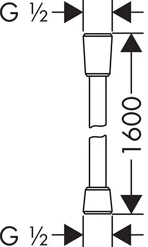 Шланг для душа Hansgrohe Isiflex 160см хром 28276000