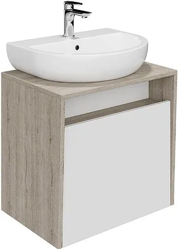 Тумба-умывальник подвесная Kerama Marazzi Pro 60 белый\дуб Орегон PRO.60.1WHT+