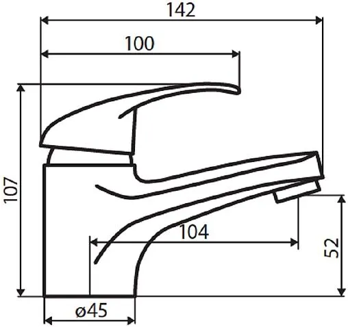 Смеситель для раковины Dorff Comfort хром D8021000