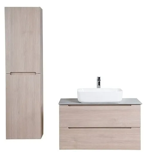 Тумба-умывальник подвесная BelBagno ETNA 90 Rovere Grigio ETNA-900-2C-SO-RG-P+