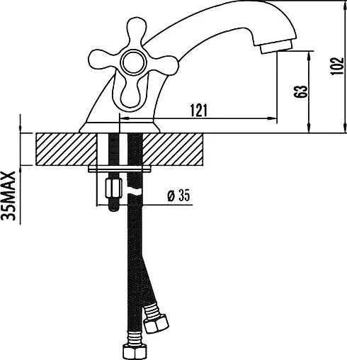 Смеситель для раковины Lemark Standard хром LM2106C