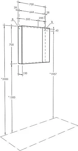 Шкаф-зеркало Aquaton Асти 70 белый глянец 1A263402AX010