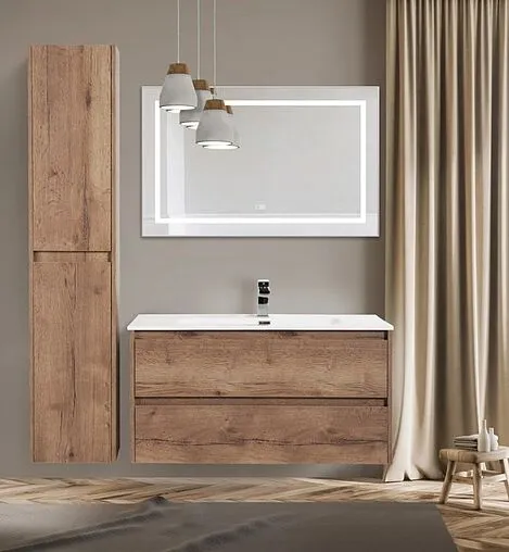 Зеркало с подсветкой BelBagno KRAFT 108.5x68.5 с подогревом сатин SPC-KRAFT-1085-685-TCH-WARM