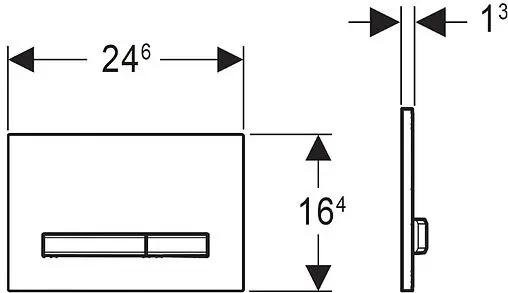 Клавиша смыва для унитаза Geberit Sigma 50 New 115.788.00.2 кнопки/нерж. сталь, панель/под выбранное покрытие