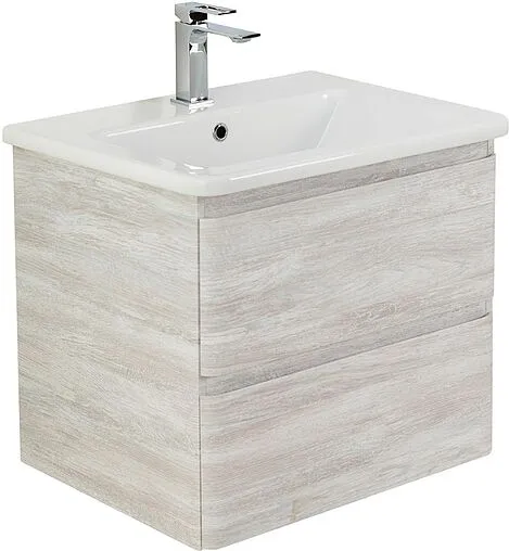 Тумба-умывальник подвесная BelBagno ALBANO-CER 50 Rovere Vintage Bianco ALBANO-CER-500-2C-SO-RVB+12050-KL