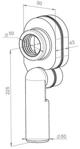 Сифон для писсуара Santek 1WH108699