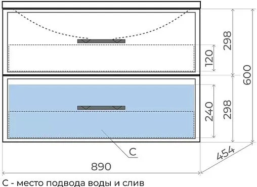 Тумба-умывальник подвесная Uperwood Foster 100 чёрный матовый 291020538