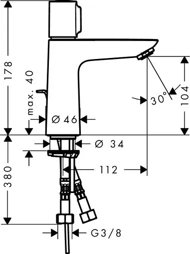 Смеситель для раковины Hansgrohe Talis Select E 110 хром 71750000