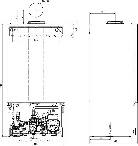 Настенный газовый котел одноконтурный турбированный 24кВт Wolf CGG-3-24 8615980