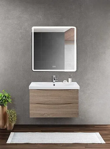 Тумба-умывальник подвесная BelBagno MARINO-CER 100 Rovere Bianco MARINO-CER-1000-2C-SO-WO-P+BB-0324-100-LVB