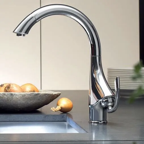 Смеситель для кухни с выдвижным изливом Grohe K4 хром 33782000