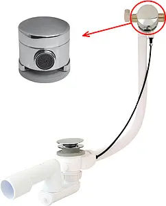 Слив-перелив для ванны с функцией налива Ravak хром X01316 Слив-перелив для ванны с функцией налива Ravak хром X01316, 5