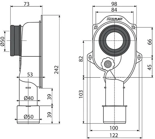 Сифон для писсуара AlcaPlast AG210901345