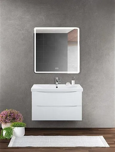 Тумба-умывальник подвесная BelBagno MARINO-CER 100 Bianco Opaco MARINO-CER-1000-2C-SO-BO-P+BB-0324-100-LVB