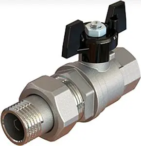 Кран шаровый с американкой ½"в x ½"н Elsen Strong T EV12.3201 Кран шаровый с американкой ½"в x ½"н Elsen Strong T EV12.3201, 1