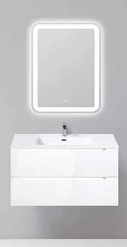 Тумба под умывальник подвесная BelBagno ETNA H-60 100 Bianco Lucido ETNA-H60-1000-2C-SO-BL-P