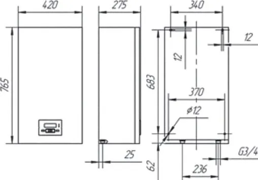 Котел электрический одноконтурный 24кВт Stout Plus 24 SEB-2201-000024