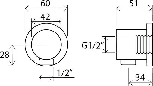 Шланговое подключение Ravak 701.00 хром X07P004