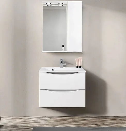 Шкаф-зеркало BelBagno FLY-MARINO 60 R Bianco Lucido MARINO-SPC-600/750-1A-BL-P-R