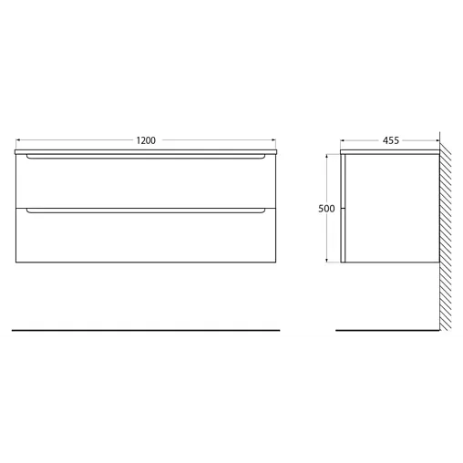 Тумба-умывальник подвесная BelBagno ETNA 120 Rovere Nature ETNA-1200-2C-SO-RN-P+