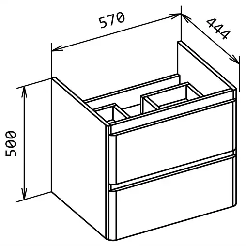 Тумба под умывальник подвесная BelBagno ALBANO-CER 60 Robere Nature Grigio ALBANO-CER-600-2C-SO-RNG