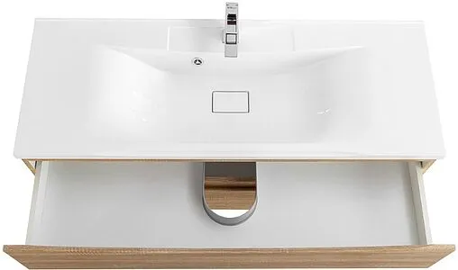 Тумба-умывальник подвесная BelBagno MARINO 120 Rovere Bianco MARINO-1200-2C-SO-WO-P+BB1200/450-LV-MR-PR