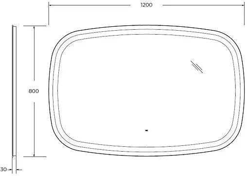 Зеркало с подсветкой Cezares Molveno 120x80 CZR-SPC-MOLVENO-1200-800-MOV