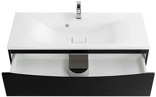 Тумба-умывальник подвесная BelBagno MARINO 120 Nero Lucido MARINO-1200-2C-SO-NL-P+BB1200/450-LV-MR-PR