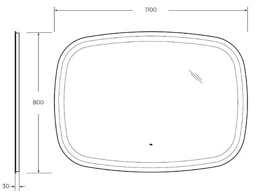 Зеркало с подсветкой Cezares Molveno 110x80 CZR-SPC-MOLVENO-1100-800-MOV