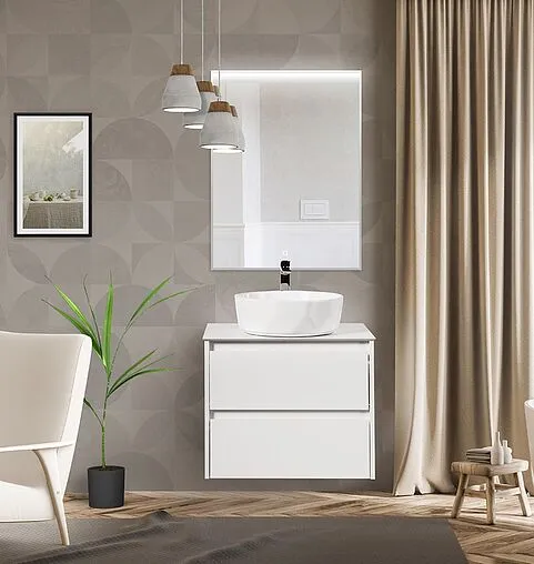 Тумба-умывальник подвесная BelBagno KRAFT 70 Bianco Opaco KRAFT-700-2C-SO-BO+