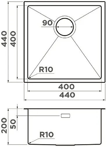 Мойка кухонная Omoikiri Taki 44-U/IF-LG светлое золото 4973520