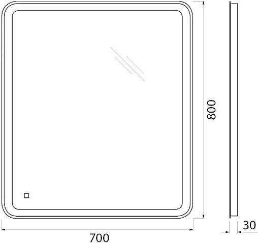 Зеркало с подсветкой BelBagno MARINO 70x80 SPC-MAR-700-800-LED-TCH